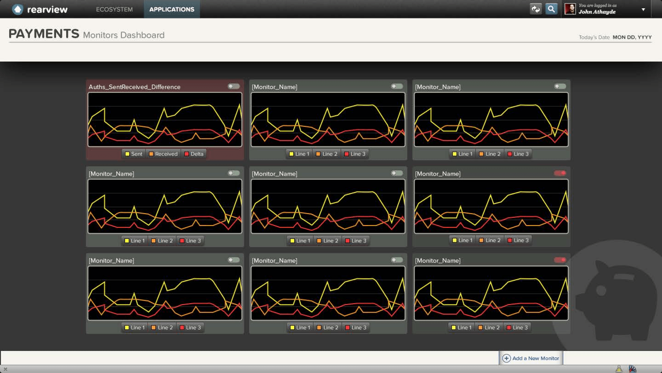 Screenshot of the Rearview per-application dashboard
