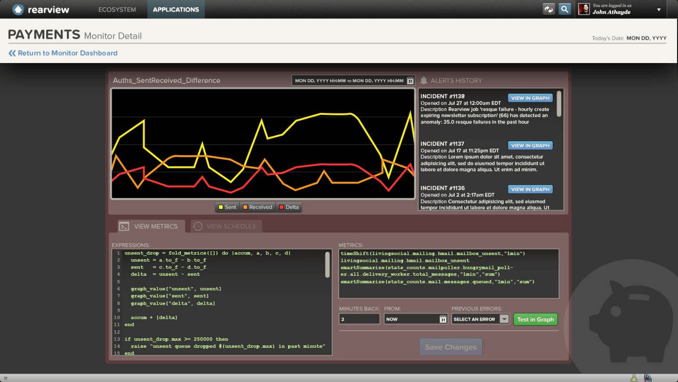 Final design of the Rearview monitor detail screen
