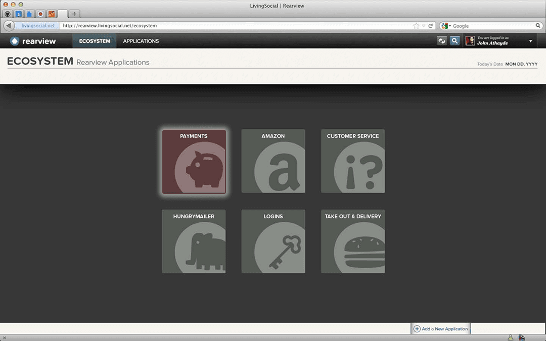 Screenshot of the Rearview ecosystem view showing every monitored application