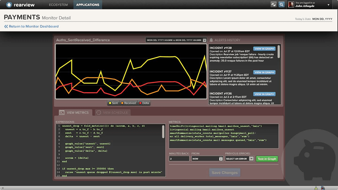 Final design of the Rearview monitor detail screen